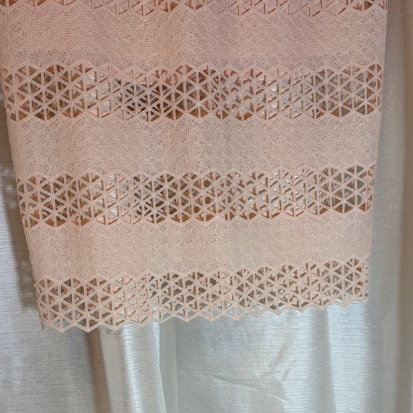 ASTR the Label Blush Pink Lattice Lace Pencil Skirt Medium - Picture 6 of 8